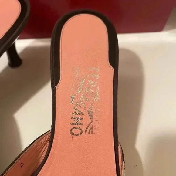 Salvatore Ferragamo gorgeous floral sandals with 2.5 inches heels good condition