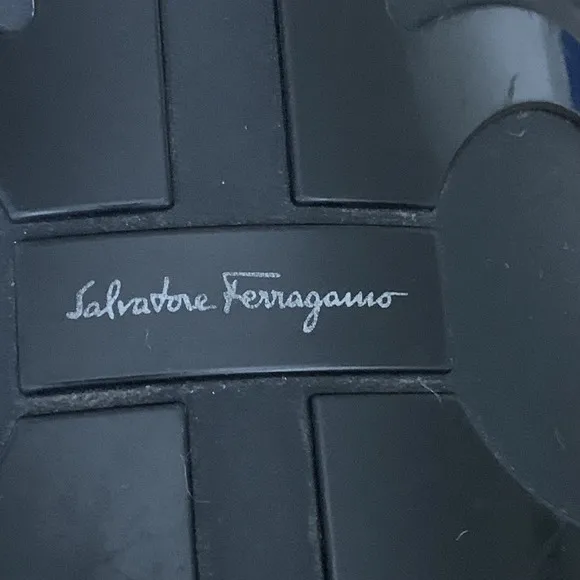 Salvatore Ferragamo Groove Signature Slide Sandals