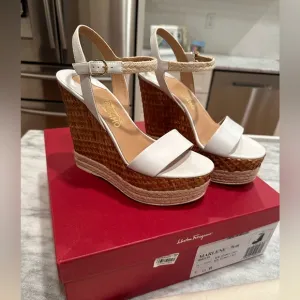 Salvatore Ferragamo Marlene Wedge Size 7.5
