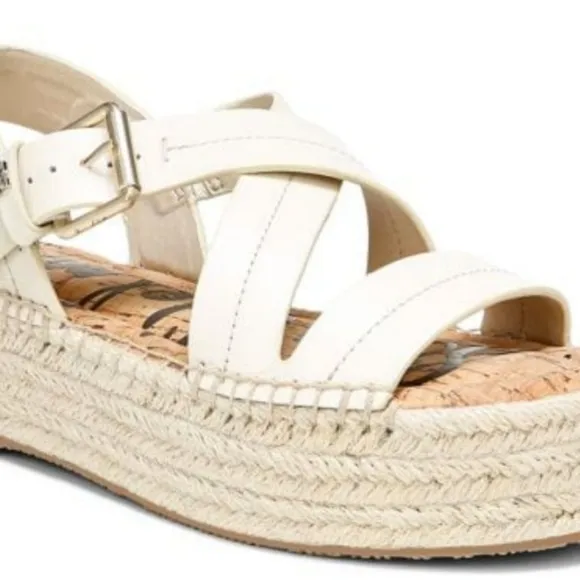 🌺Sam Edelman Aisling Platform Espadrille Sandals Leather Sandals