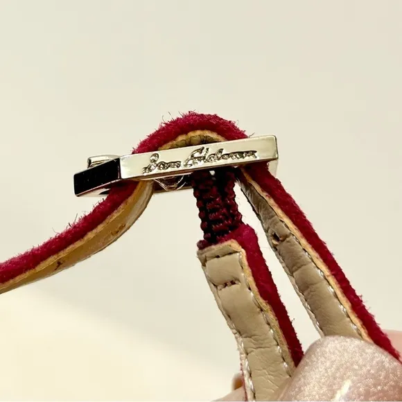 Sam Edelman Ariella Ankle Strap Suede Sandal in Pomegranate Pink Size 10.5