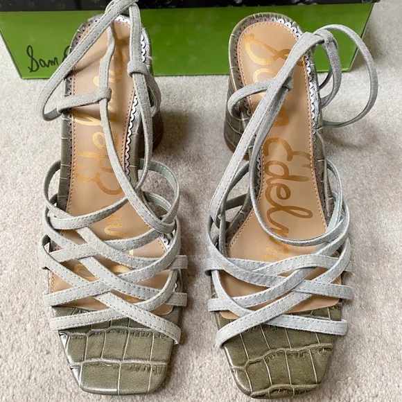 SAM EDELMAN Block Heel Strappy Sandals