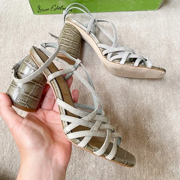 SAM EDELMAN Block Heel Strappy Sandals