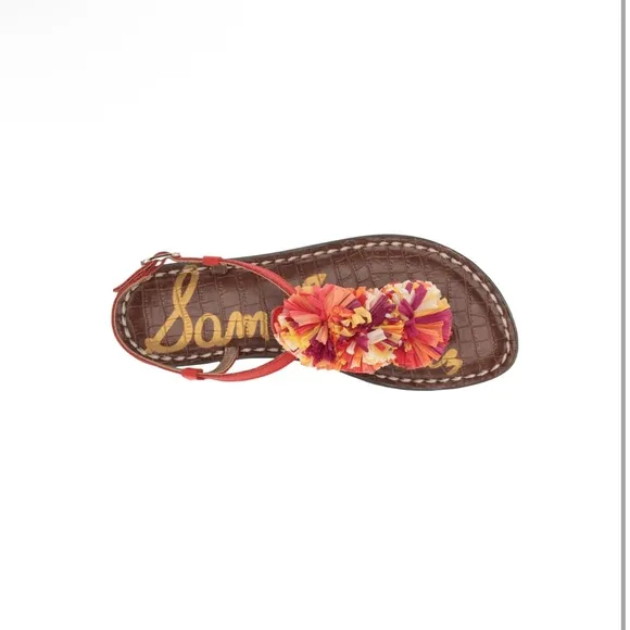 Sam Edelman Girl's Gillie Sandal in Bright Poppy Size 3