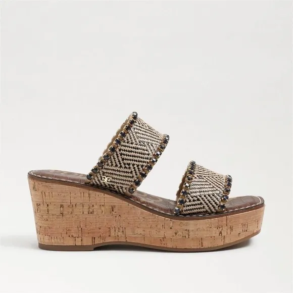Sam Edelman Heeled Sandals | Angelina Wedge Black – Womens
