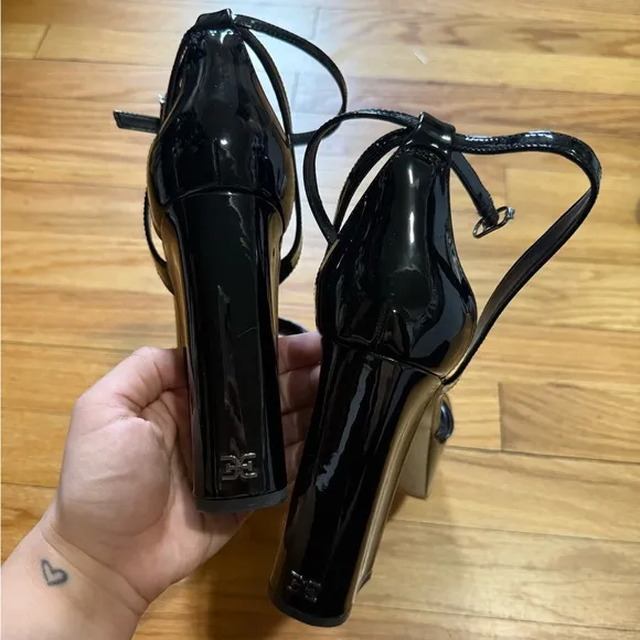 Sam Edelman | Kamille Patent Platform Heel Ankle Strap