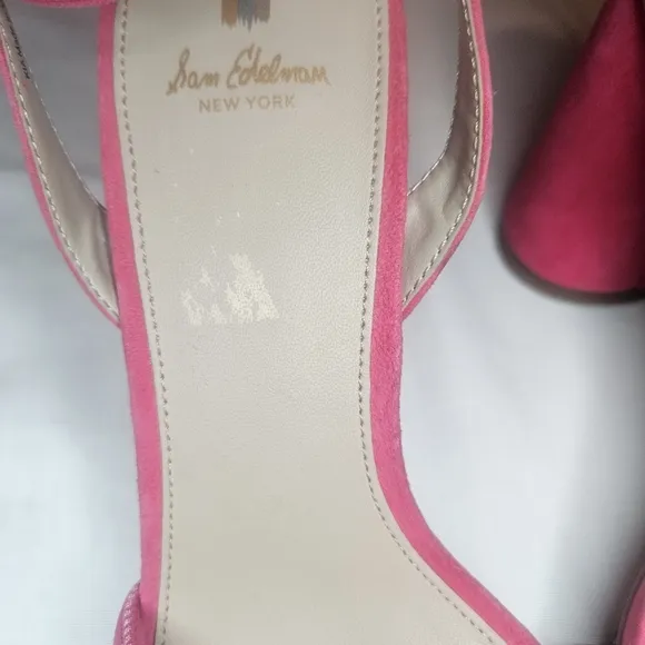 Sam Edelman Kia Fuschia Suede Heeled Sandals Retail $140