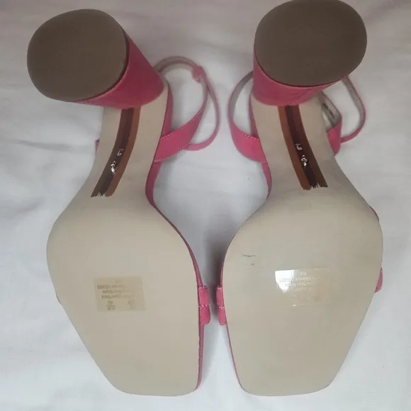 Sam Edelman Kia Fuschia Suede Heeled Sandals Retail $140