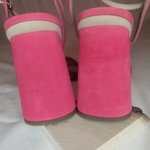 Sam Edelman Kia Fuschia Suede Heeled Sandals Retail $140