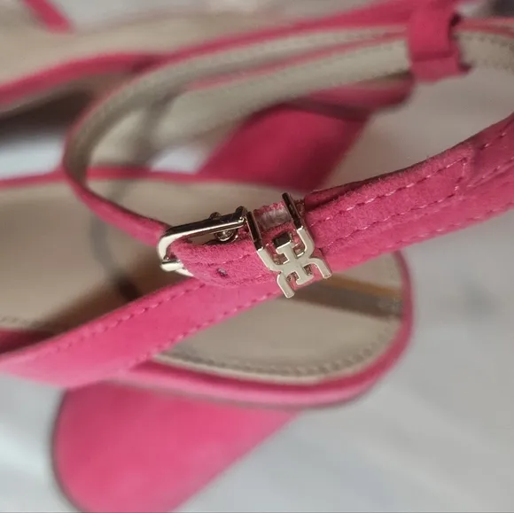 Sam Edelman Kia Fuschia Suede Heeled Sandals Retail $140