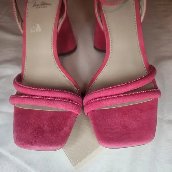 Sam Edelman Kia Fuschia Suede Heeled Sandals Retail $140