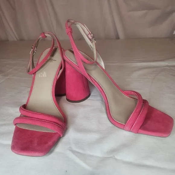 Sam Edelman Kia Fuschia Suede Heeled Sandals Retail $140