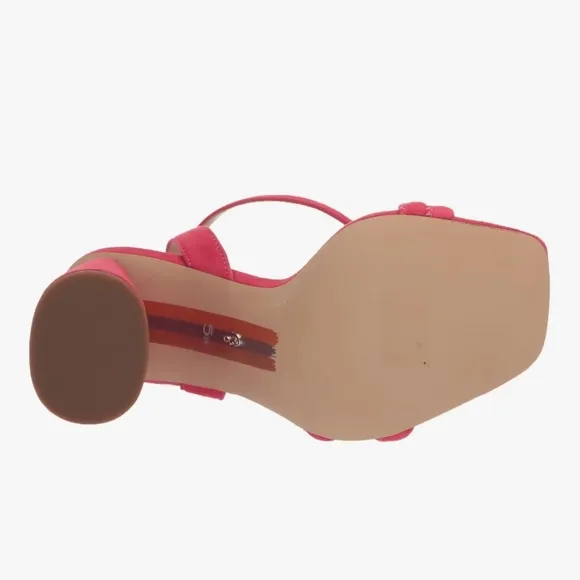 Sam Edelman Kia Fuschia Suede Heeled Sandals Retail $140