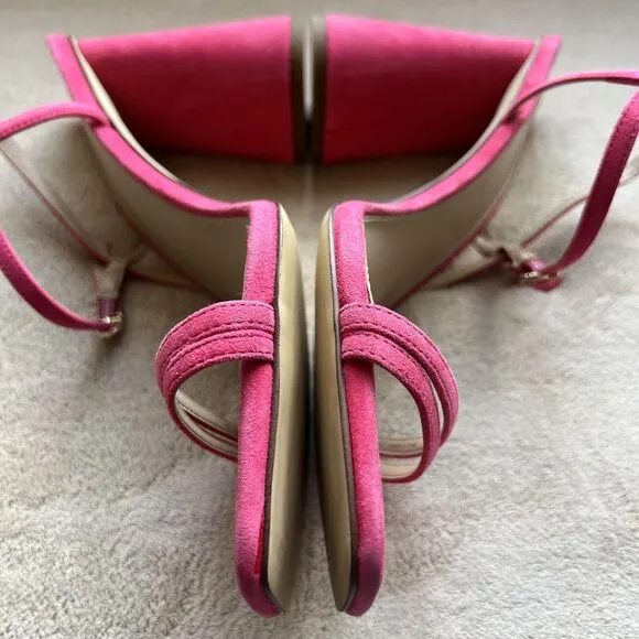 Sam Edelman Kit Dahlia Pink Strappy Sandal Women’s 11 Block Heel Barbie Wicked