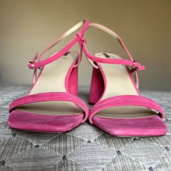 Sam Edelman Kit Dahlia Pink Strappy Sandal Women’s 11 Block Heel Barbie Wicked