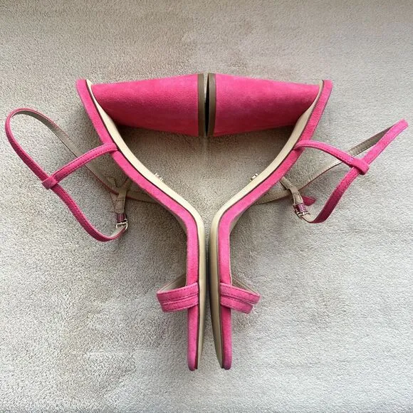 Sam Edelman Kit Dahlia Pink Strappy Sandal Women’s 11 Block Heel Barbie Wicked