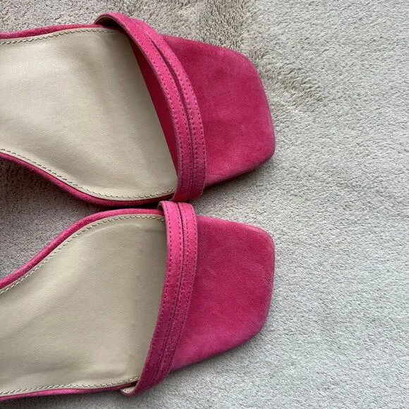 Sam Edelman Kit Dahlia Pink Strappy Sandal Women’s 11 Block Heel Barbie Wicked