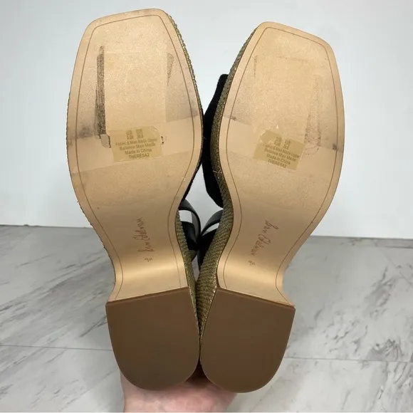 Sam Edelman Theresa Espadrille Platform Square Toe Heeled Sandal 9 1/2 M