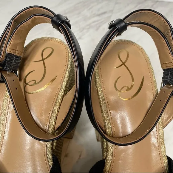 Sam Edelman Theresa Espadrille Platform Square Toe Heeled Sandal 9 1/2 M