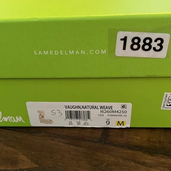 Sam Edelman Vaughn Ankle-Tie Espadrille Platform Wedge Sandals NEW Size 9