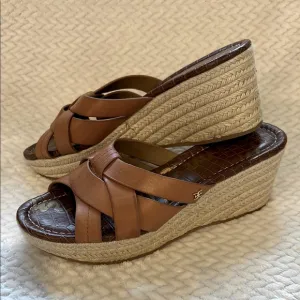 Sam Edelman Womens Brown Wedge Sandals size 10