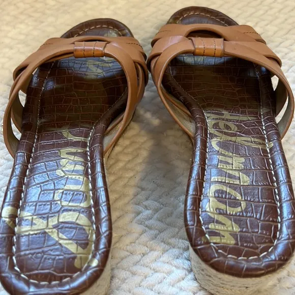 Sam Edelman Womens Brown Wedge Sandals size 10