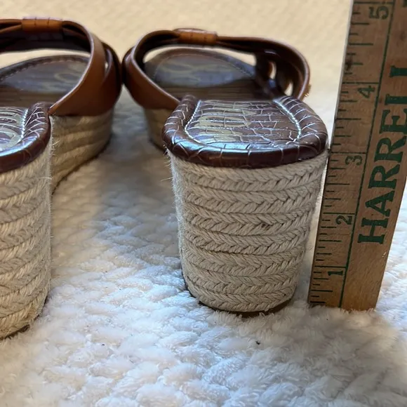 Sam Edelman Womens Brown Wedge Sandals size 10