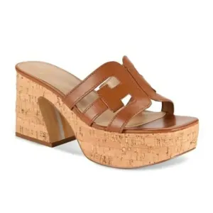 Sam Edelman Women's Dev Leather Cork Platform Sandals Size 9 (MSRP $150)