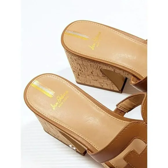 Sam Edelman Women's Dev Leather Cork Platform Sandals Size 9 (MSRP $150)