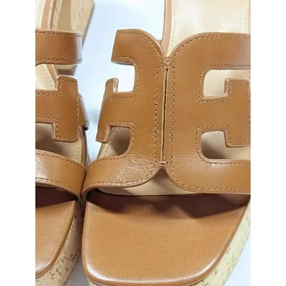 Sam Edelman Women's Dev Leather Cork Platform Sandals Size 9 (MSRP $150)