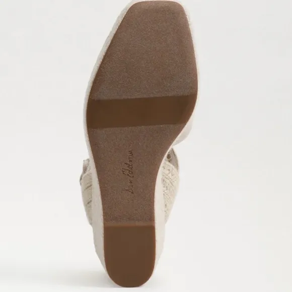 SAM EDELMANVada canvas espadrille wedge sandals new size 8
