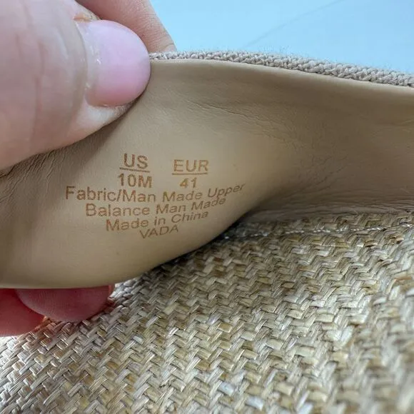 Sam Edelman Womens Vada Espadrille Sandals Ankle Strap Beige Canvas Platform 10M