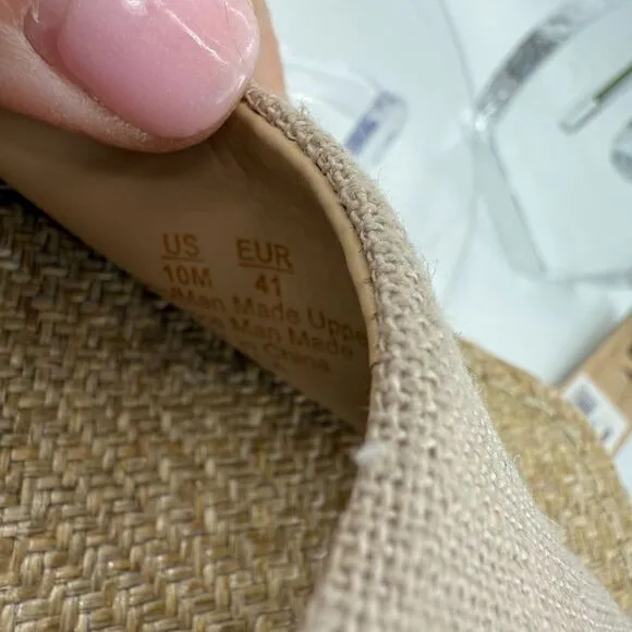 Sam Edelman Womens Vada Espadrille Sandals Ankle Strap Beige Canvas Platform 10M