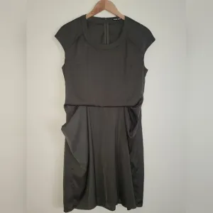 Samuel Dong spring drapey dress size s in olive.
