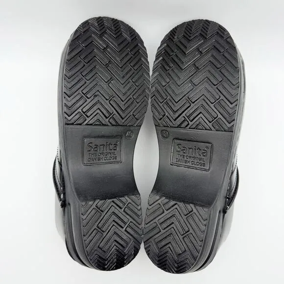 Sanita Womens Professional Cabrio Clog Sandals EU 40 US 8.5-9 Narrow Black NIB