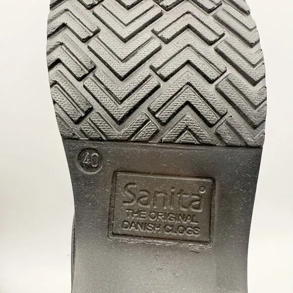 Sanita Womens Professional Cabrio Clog Sandals EU 40 US 8.5-9 Narrow Black NIB