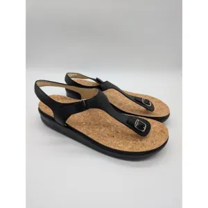 SAS Marina Sandals Women's Size 10.5 M Cork Leather 2850-013 Comfort Thong NEW
