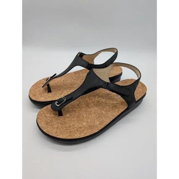 SAS Marina Sandals Women's Size 10.5 M Cork Leather 2850-013 Comfort Thong NEW