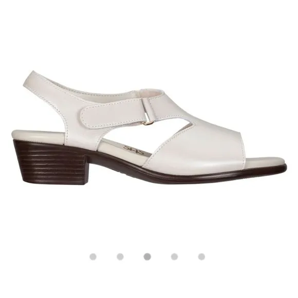 SAS Suntimer Heel Strap Sandal Pearl Bone Size 11