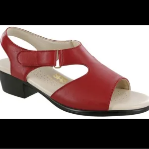 SAS Suntimer Red Leather Sandals 7.5
