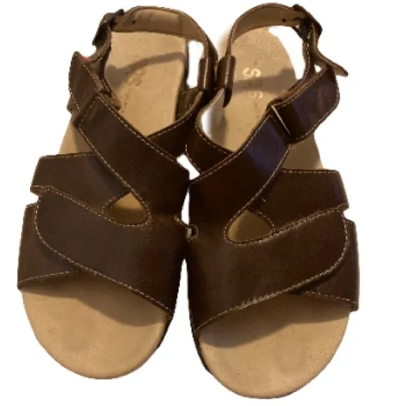 SAS Women’s Tripad Comfort Huggy All Day Brown Leather Sandals 8.5 N
