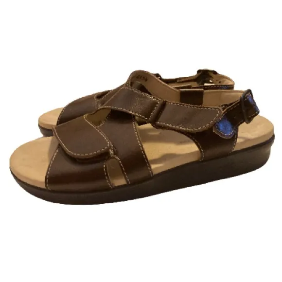 SAS Women’s Tripad Comfort Huggy All Day Brown Leather Sandals 8.5 N