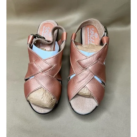 Sbicca Daytona Coral Metallic Sandals 9 M New