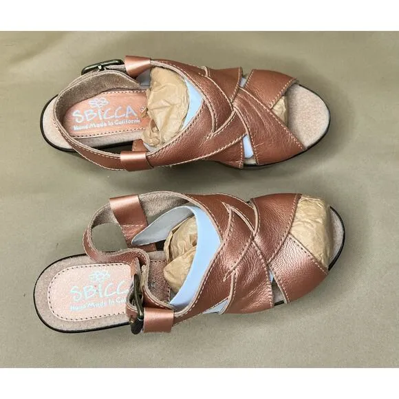 Sbicca Daytona Coral Metallic Sandals 9 M New
