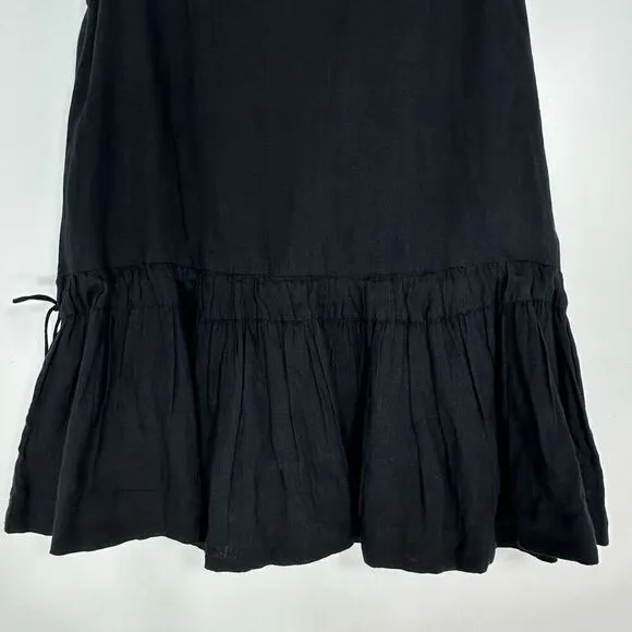 Scarlett Poppies Loops Sleeveless Linen Dress Sz S Coastal Boho Beachy