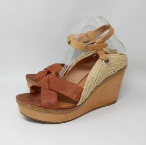 Schuler &amp; Sons Espadrille Slingback Platform Wedge Sandals Women's US 9.5 M