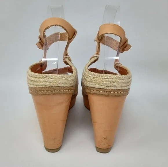 Schuler &amp; Sons Espadrille Slingback Platform Wedge Sandals Women's US 9.5 M