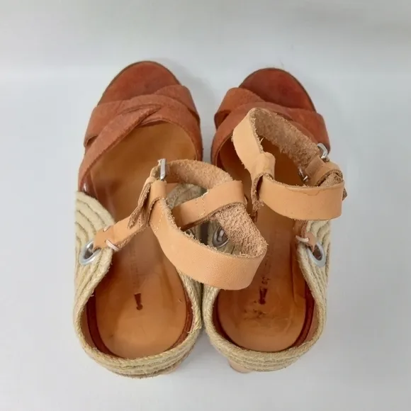 Schuler &amp; Sons Espadrille Slingback Platform Wedge Sandals Women's US 9.5 M