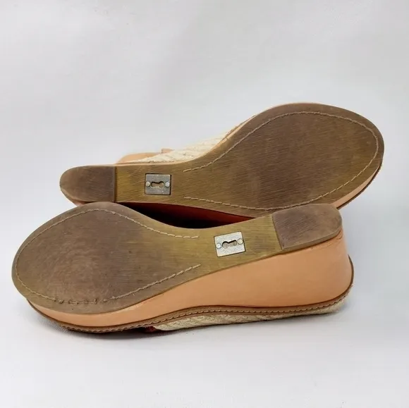 Schuler &amp; Sons Espadrille Slingback Platform Wedge Sandals Women's US 9.5 M