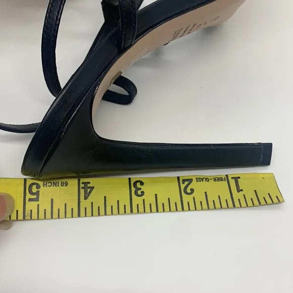 SCHUTZ Aisha Black 11 Square Toe Transparent Strap High Heel Sandals Wedding